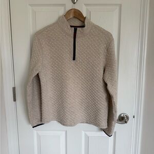 Boys CrewCuts Quilted Quarter Zip Beige Size XL